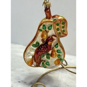 Christopher Radko Partial To Pears 2005 Bird 4" Glass Ornament 1012739 Christmas